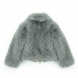 Yes London Kids Giacca Ecovolpe GRIGIO collo sciallato per Bambine