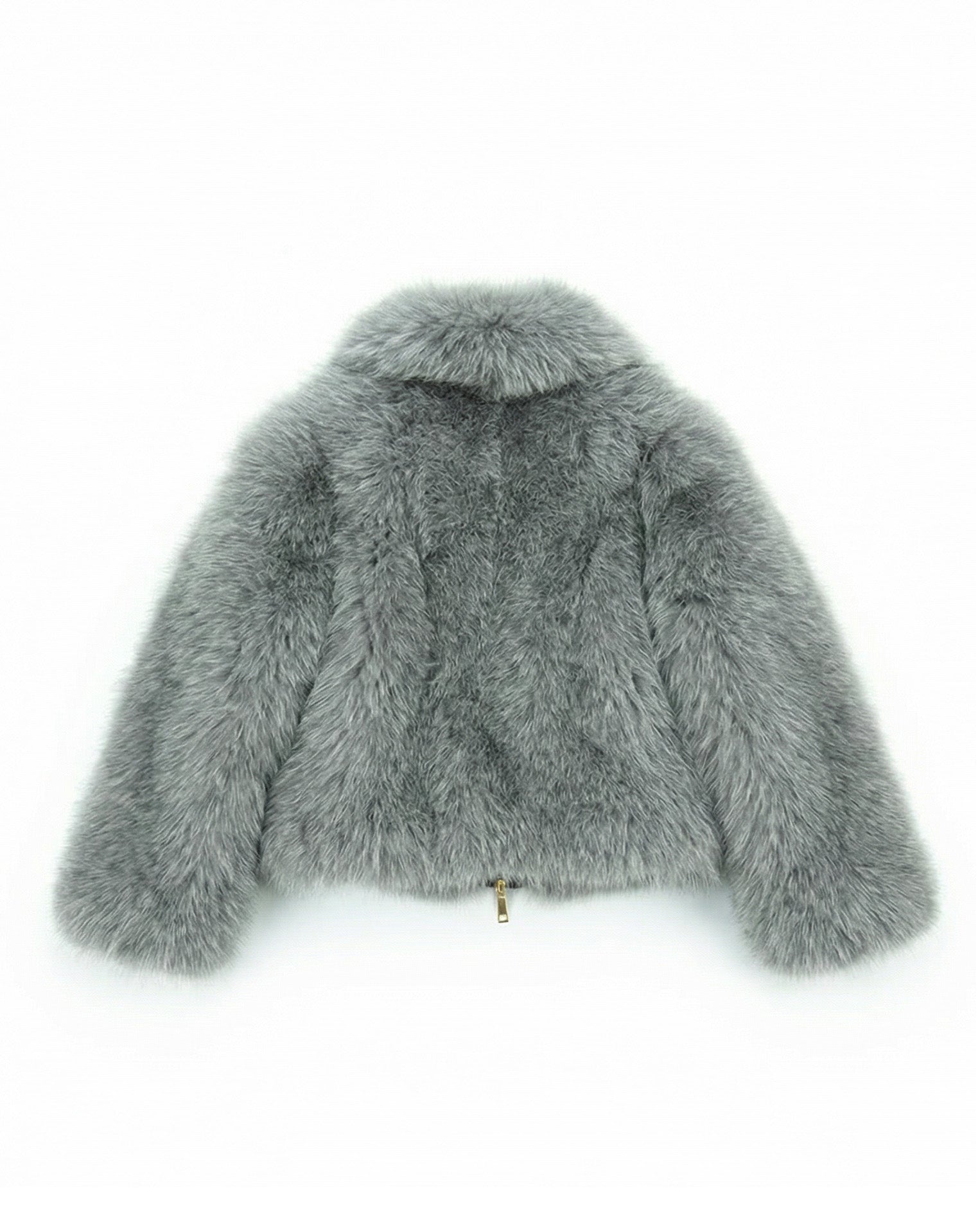 Yes London Kids Giacca Ecovolpe GRIGIO collo sciallato per Bambine