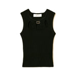 Twinset Kids Top Nero con Aperture per Bambine