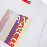 Max&Co Kids T-shirt Bianca con Stampa Logo Multicolore per Bambine