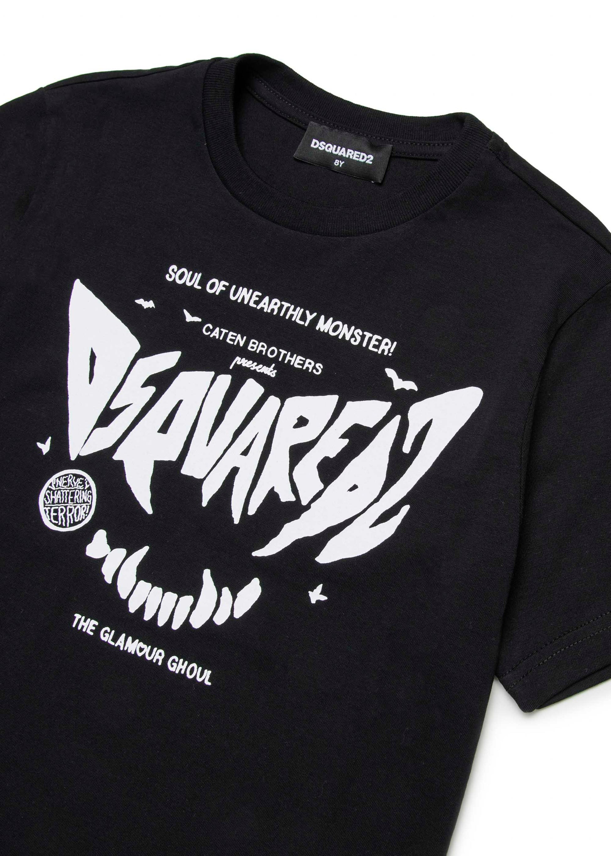 Dsquared2 Kids T-shirt Nera Horror per Bambini