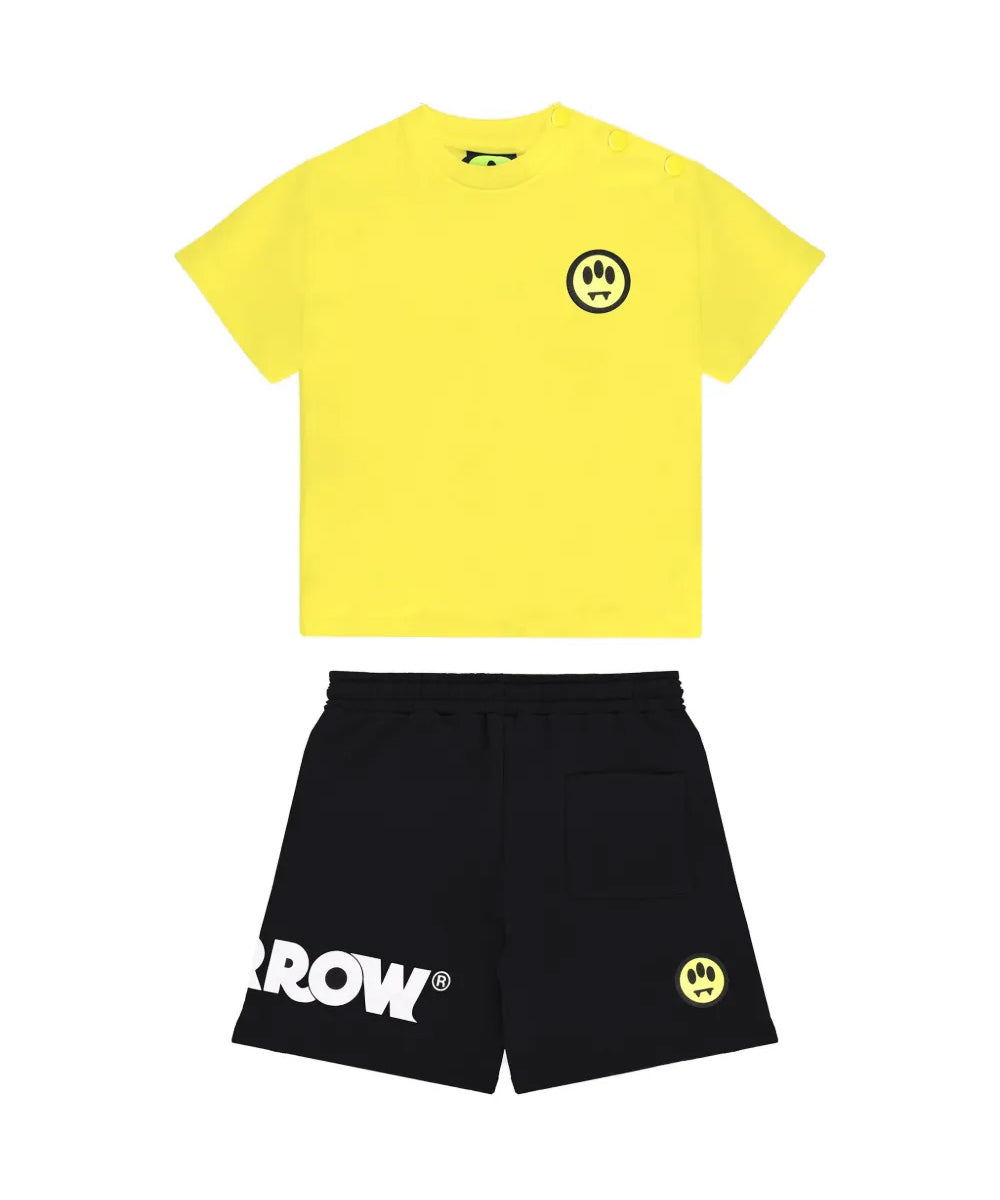 Barrow Kids Completo Giallo e Nero con Logo per Neonati