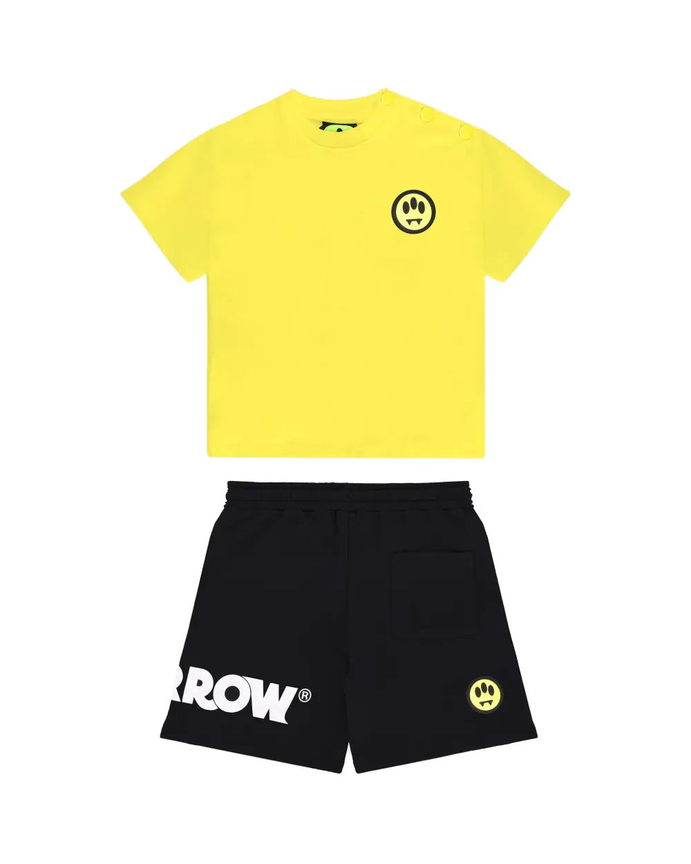 Barrow Kids Completo Giallo e Nero con Logo per Neonati