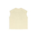 Yes London Kids Canotta Beige Monocolore con Applicazione Logo per Bambini