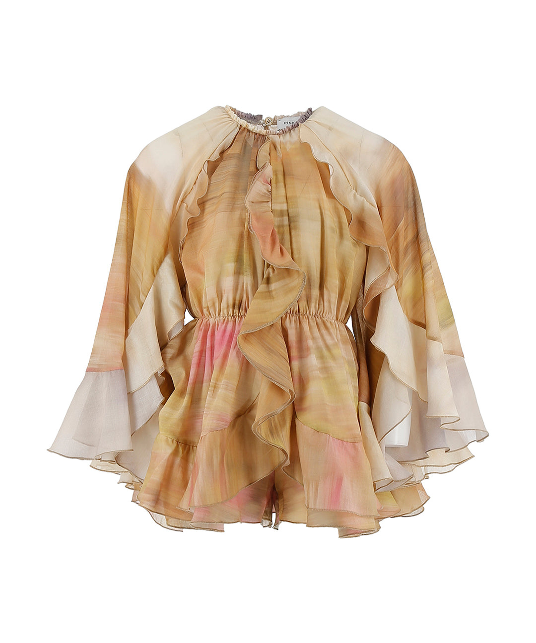 Pinko Kids Abito Tuta Multicolor con Volant per Bambine