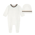 Boss Kids Tutina Bianca con Cappello per Neonati