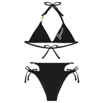 Barrow Kids Costume Bikini Nero con Logo per Bambine