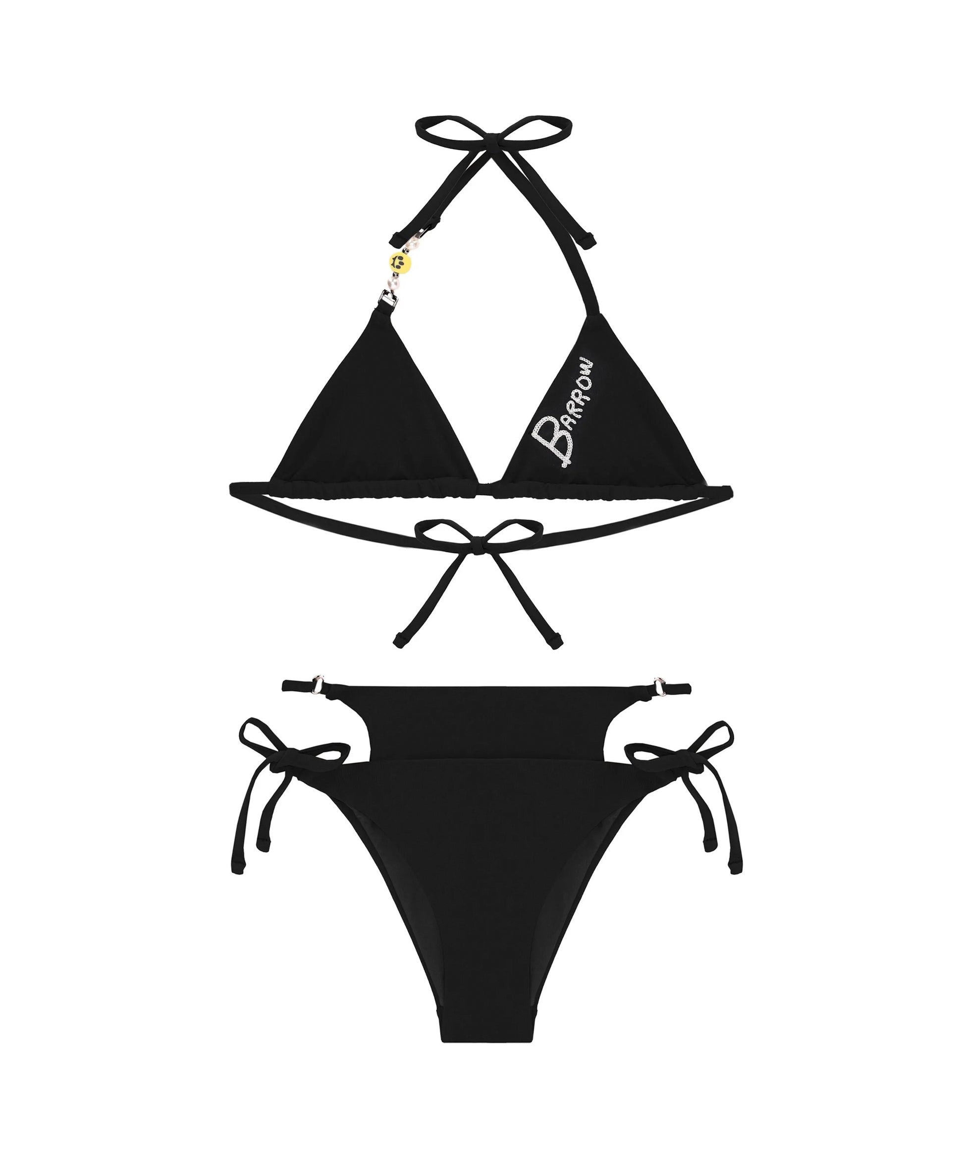 Barrow Kids Costume Bikini Nero con Logo per Bambine