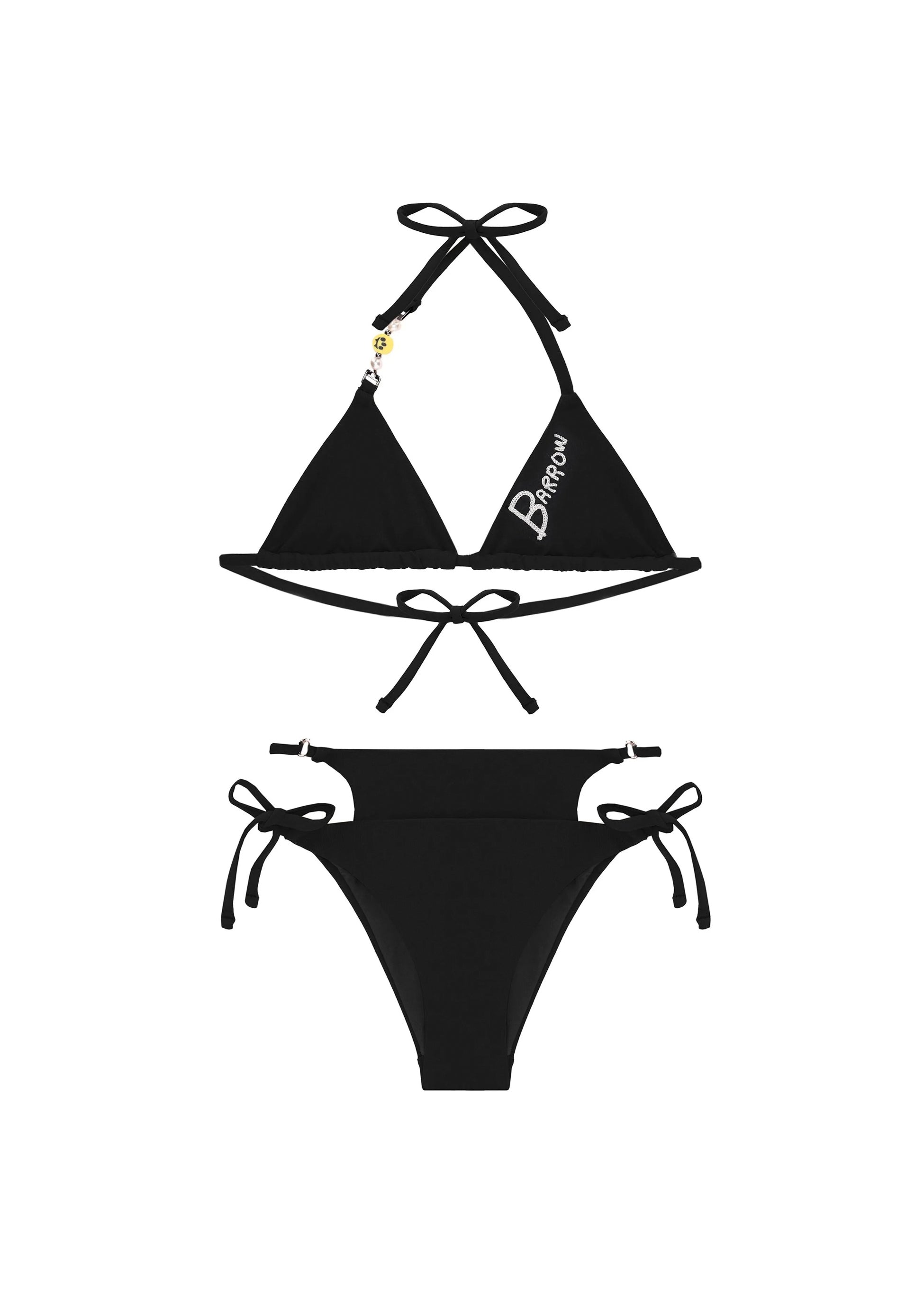 Barrow Kids Costume Bikini Nero con Logo per Bambine