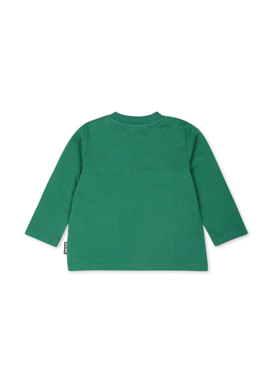 Moschino Kids T-shirt Verde Maniche Lunghe per Neonati (retro)