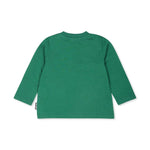 Moschino Kids T-shirt Verde Maniche Lunghe per Neonati (retro)