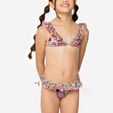 4GIVENESS Costume Bikini Fantasia Tropical Bouquet per Bambine