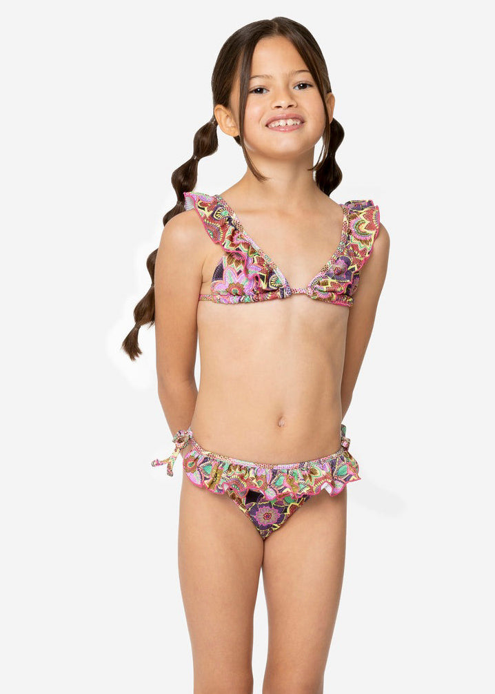 4GIVENESS Costume Bikini Fantasia Tropical Bouquet per Bambine