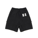 Yes London Kids Bermuda Nero con Laccio e Tasconi Applicazione Logo sul retro Tasca per Bambini