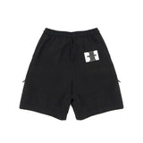Yes London Kids Bermuda Nero con Laccio e Tasconi Applicazione Logo sul retro Tasca per Bambini