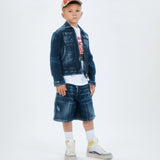 Dsquared2 Kids Giacca in Denim Blu per Bambini