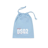 Dsquared2 Kids Completo 2.pz Celeste con Stampa Logo per Neonati