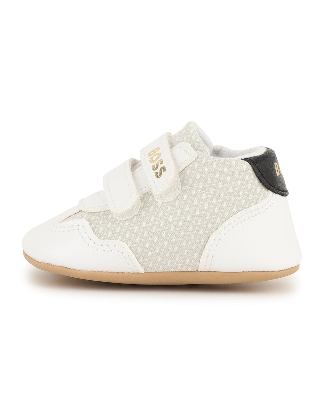 Boss Kids Scarpe Bianco con Chiusure a Strappo per Neonati