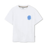 BOSS Kids T-shirt Bianca con Stampa BB per Bambini