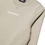Dsquared2 Kids Felpa Girocollo Beige con Stampa per Bambini