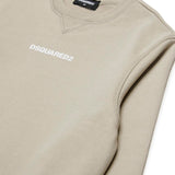 Dsquared2 Kids Felpa Girocollo Beige con Stampa per Bambini