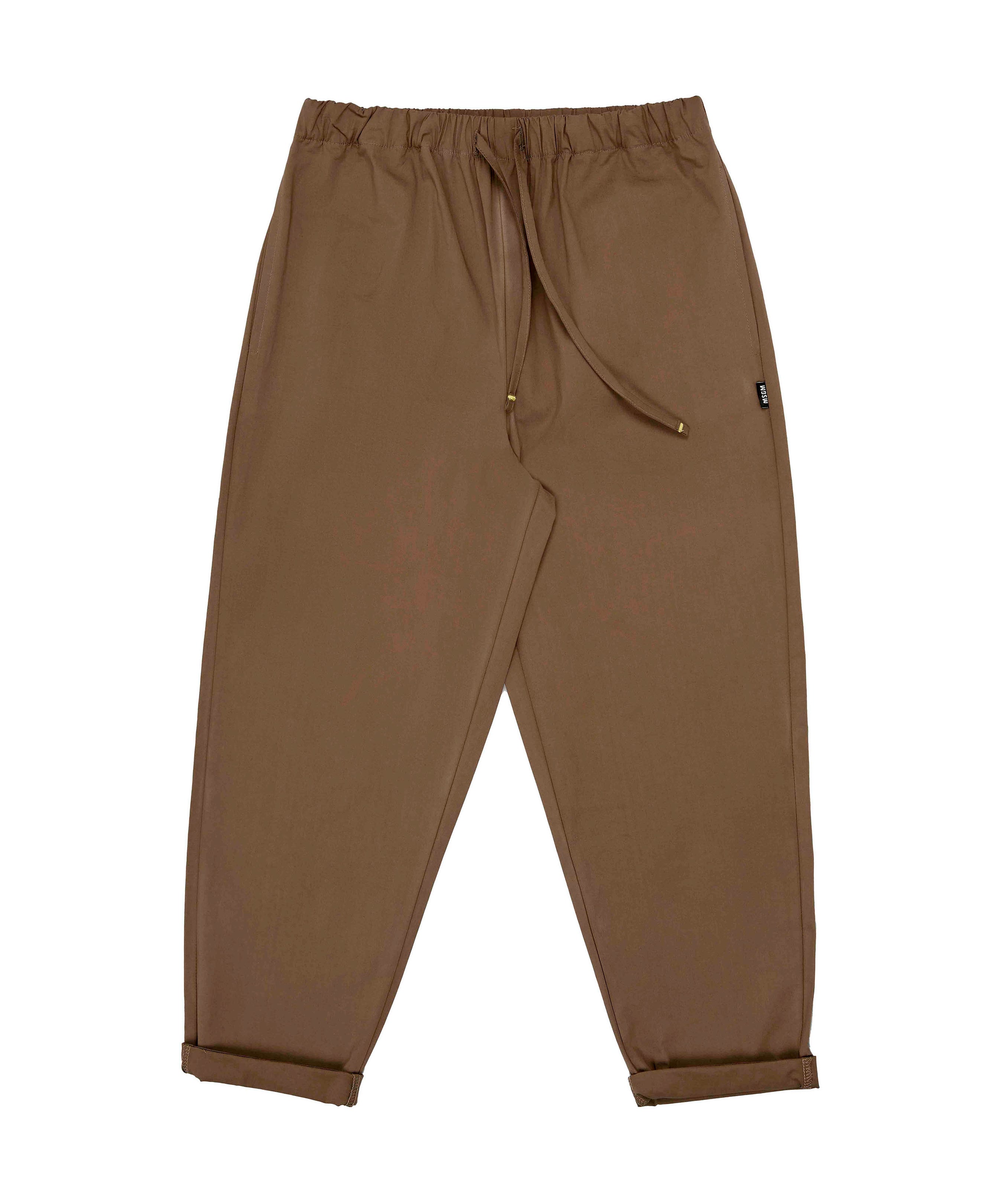 MSGM Kids Pantaloni Parachute Marroni per Bambini