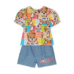 Moschino Kids Completo Short e T-shirt Teddy Bear per Neonate