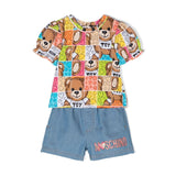 Moschino Kids Completo Short e T-shirt Teddy Bear per Neonate