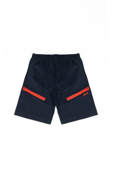 Msgm Kids Bermuda Blu con Zip a Contrasto per Bambini