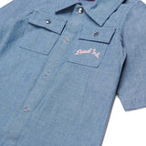 Diesel Kids Tutina Blu Jeans con Taschine e Ciappette per Neonate