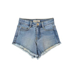 Twinset Kids Short Denim Sfrangiato per Bambine