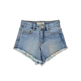 Twinset Kids Short Denim Sfrangiato per Bambine