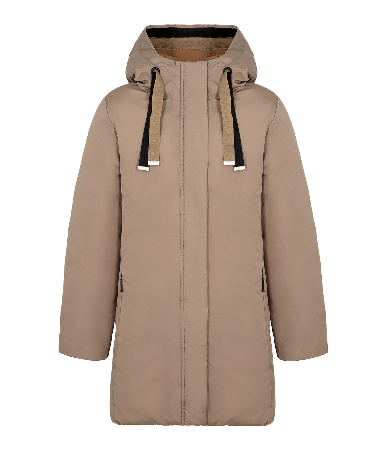 SUNS Kids Giubbotto Lungo Beige con Cappuccio Regolabile per Bambine