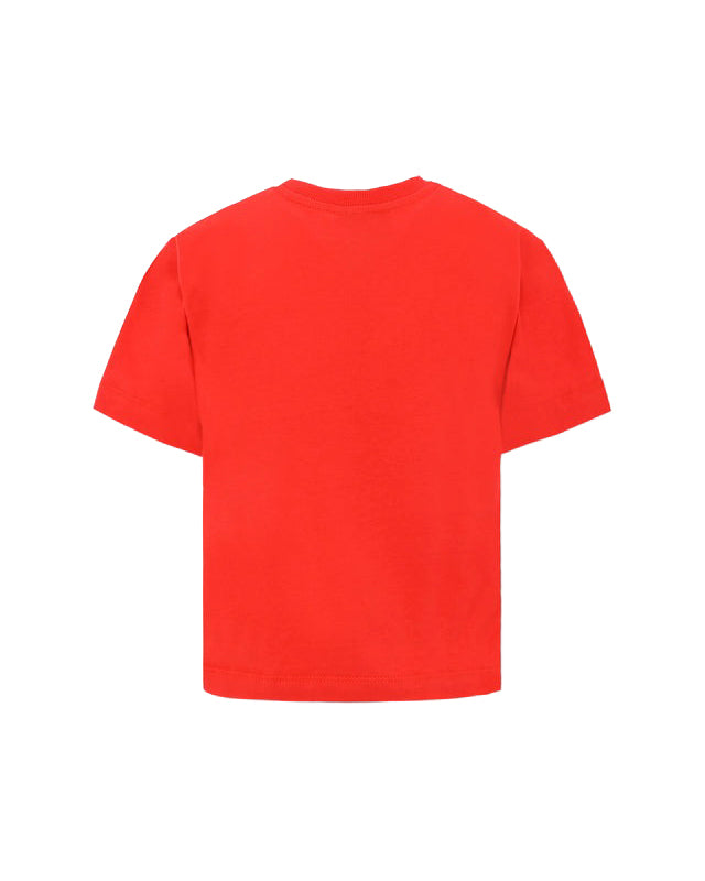 Moschino Kids - T Shirt Rosso con Logo per Bambini