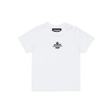 Dsquared Kids T-shirt con Stampa Logo Apertura Spalla con Bottoni con Neonati