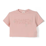Elisabetta Franchi My Little Girl T-Shirt Crop Pink