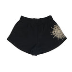 Philipp Plein Kids Short Nero con Applicazioni Brillantini per Bambine