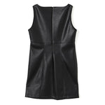 Elisabetta Franchi La Mia Bambina Abito Nero in Eco Pelle per Bambine
 (retro)