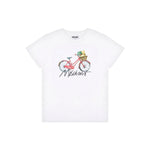 Moschino Kids T-Shirt Bianca con Stampa per Neonate