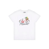 Moschino Kids T-Shirt Bianca con Stampa per Neonate