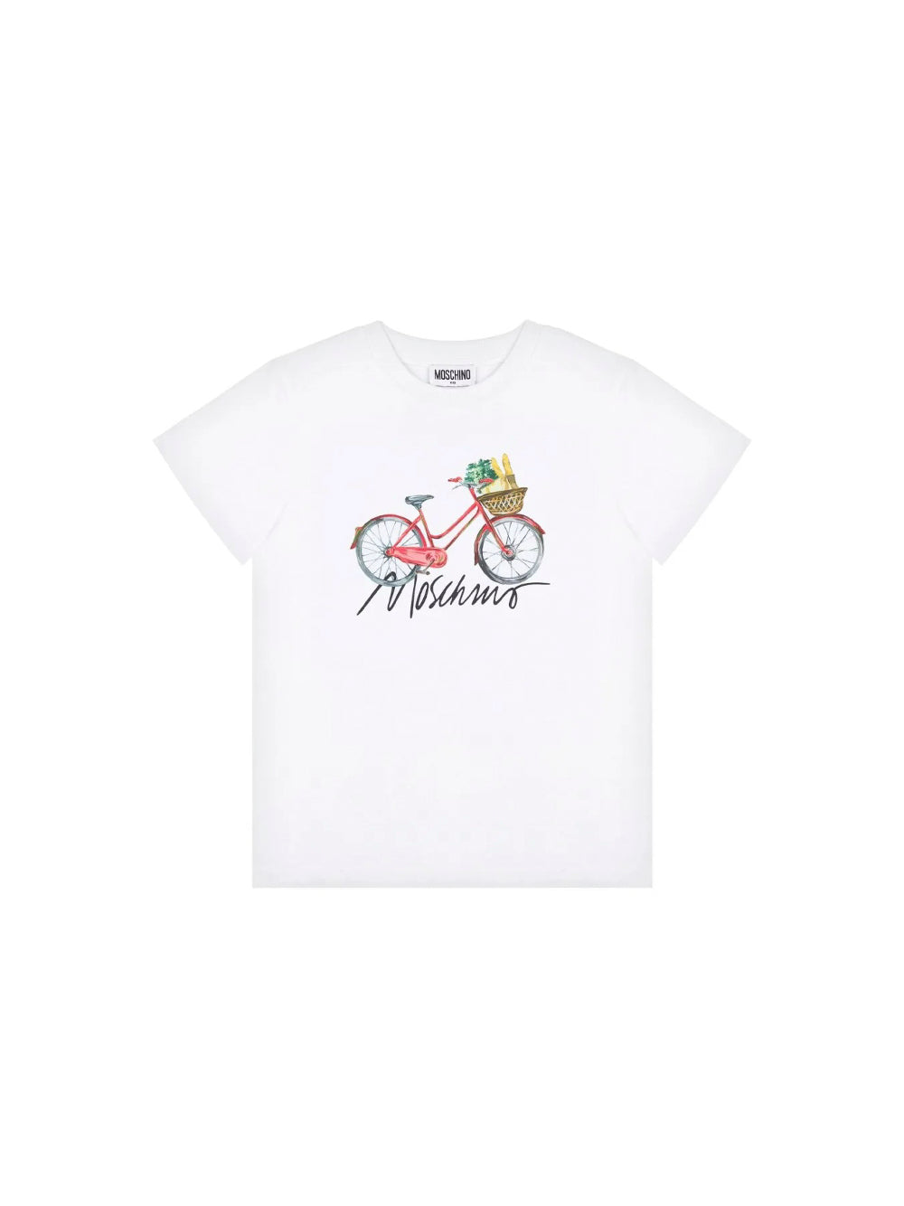 Moschino Kids T-Shirt Bianca con Stampa per Neonate