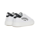 Dsquared2 Kids Sneakers Bianco con Logo Nero per Bambini