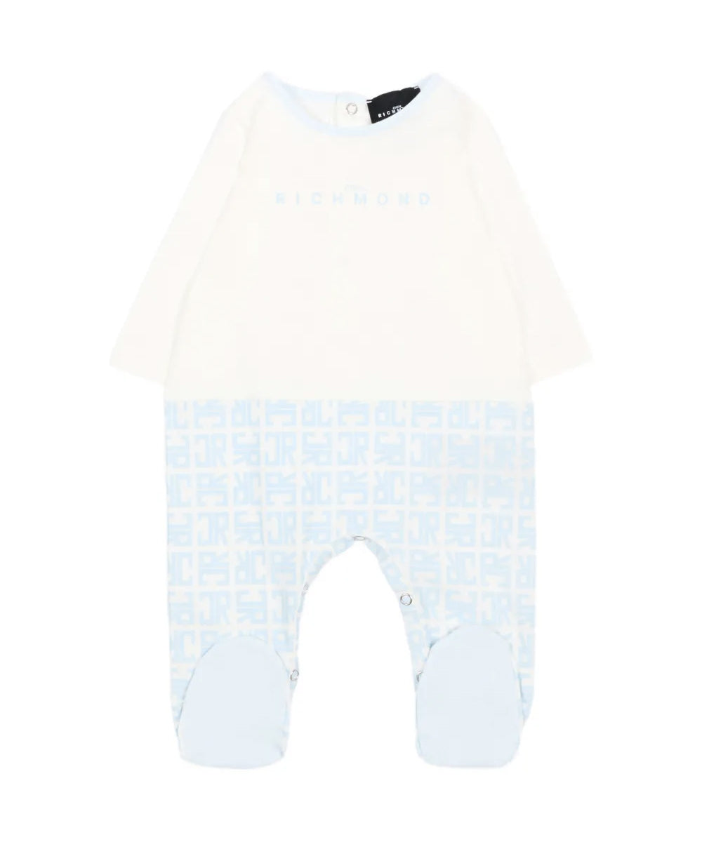 John Richmond Kit Tutina con Cappellino e Bavetta Cielo per Neonati