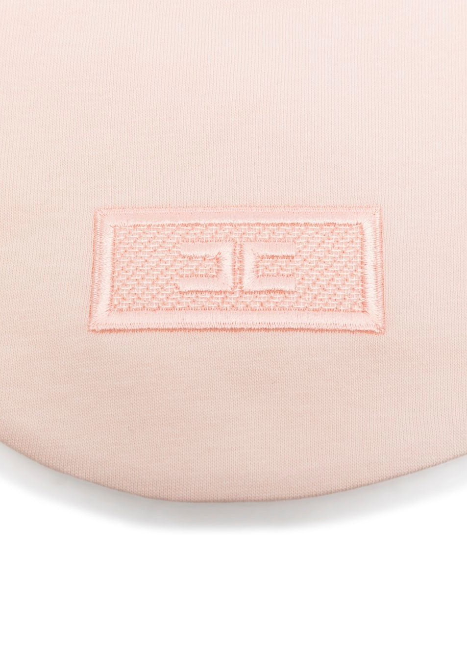 Elisabetta Franchi La Mia Bambina Bavetta Rosa con Logo per Neonate