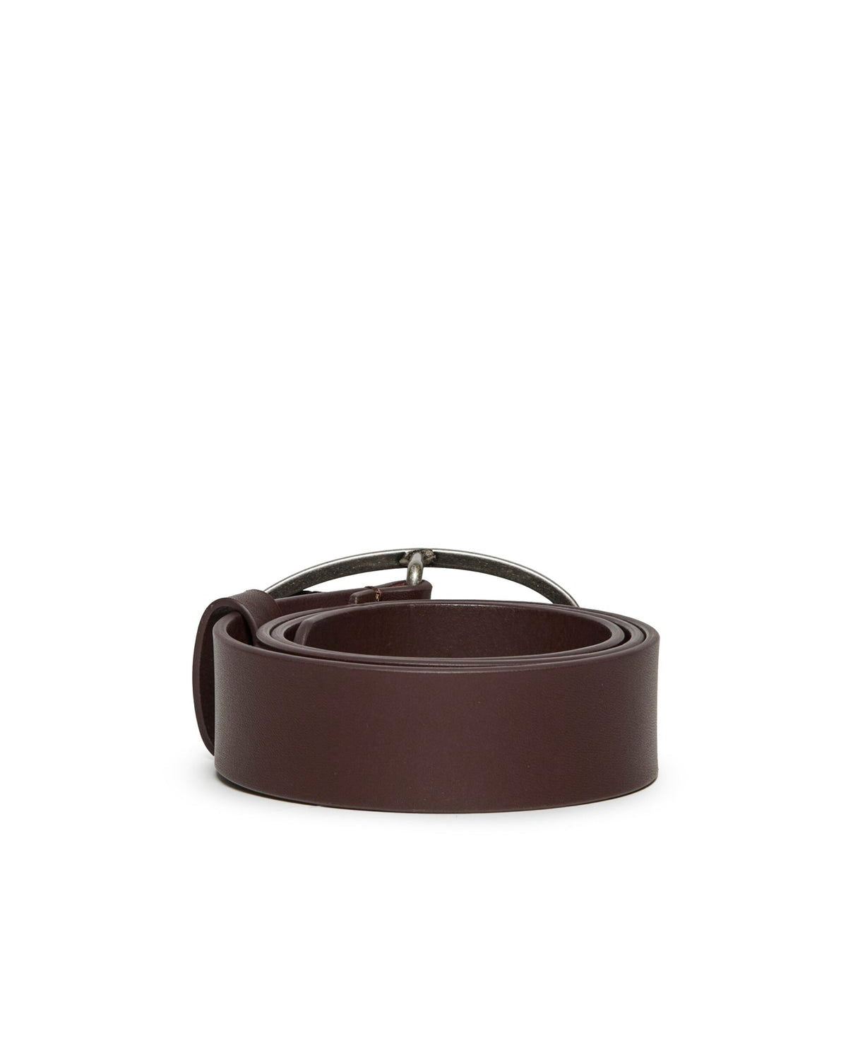 Diesel Kids Cintura Marrone in Pelle con Logo Oval D