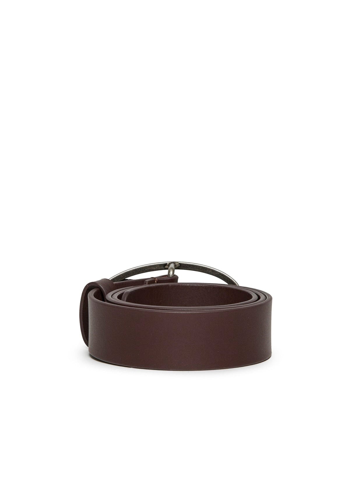 Diesel Kids Cintura Marrone in Pelle con Logo Oval D