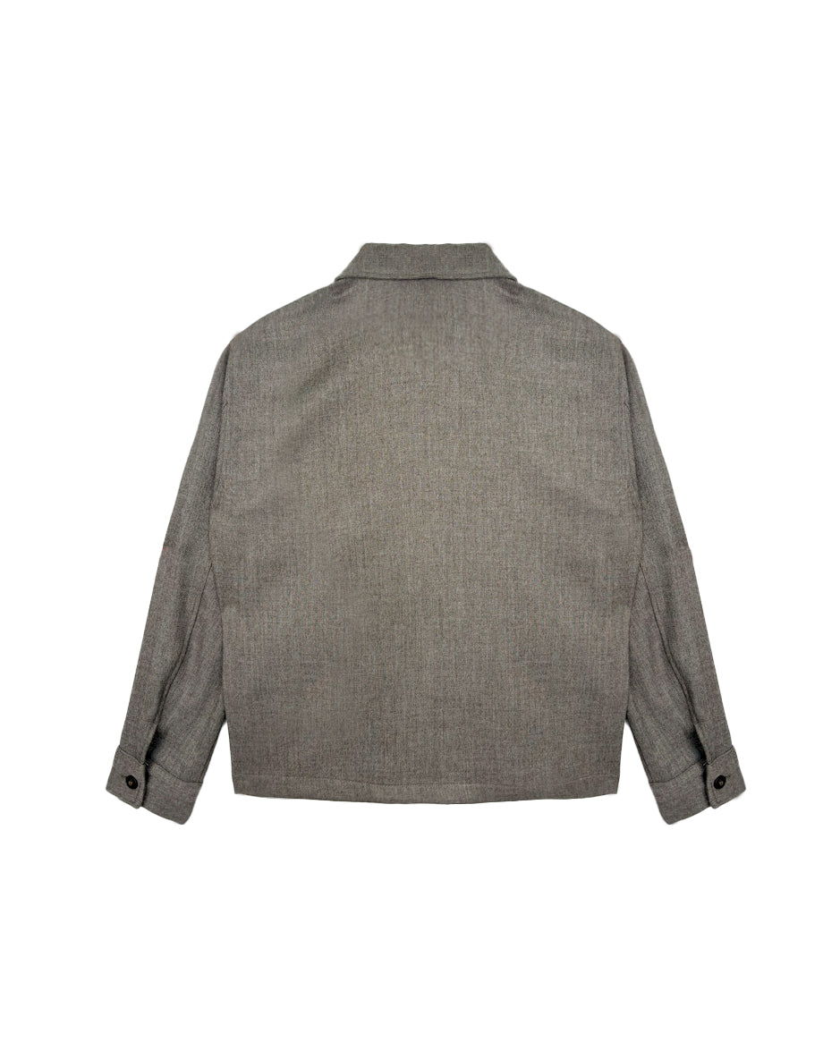 I'M Brian Kids Camicia Tortora con Tasca Frotale e Logo