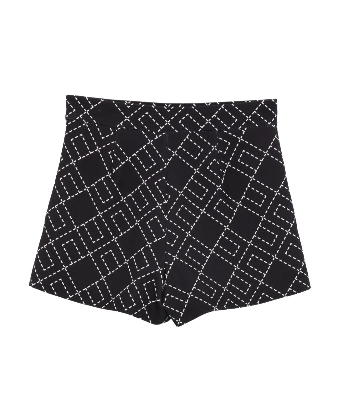 Elisabetta Franchi La Mia Bambina Shorts Panna con Logo Geometrico per Bambine