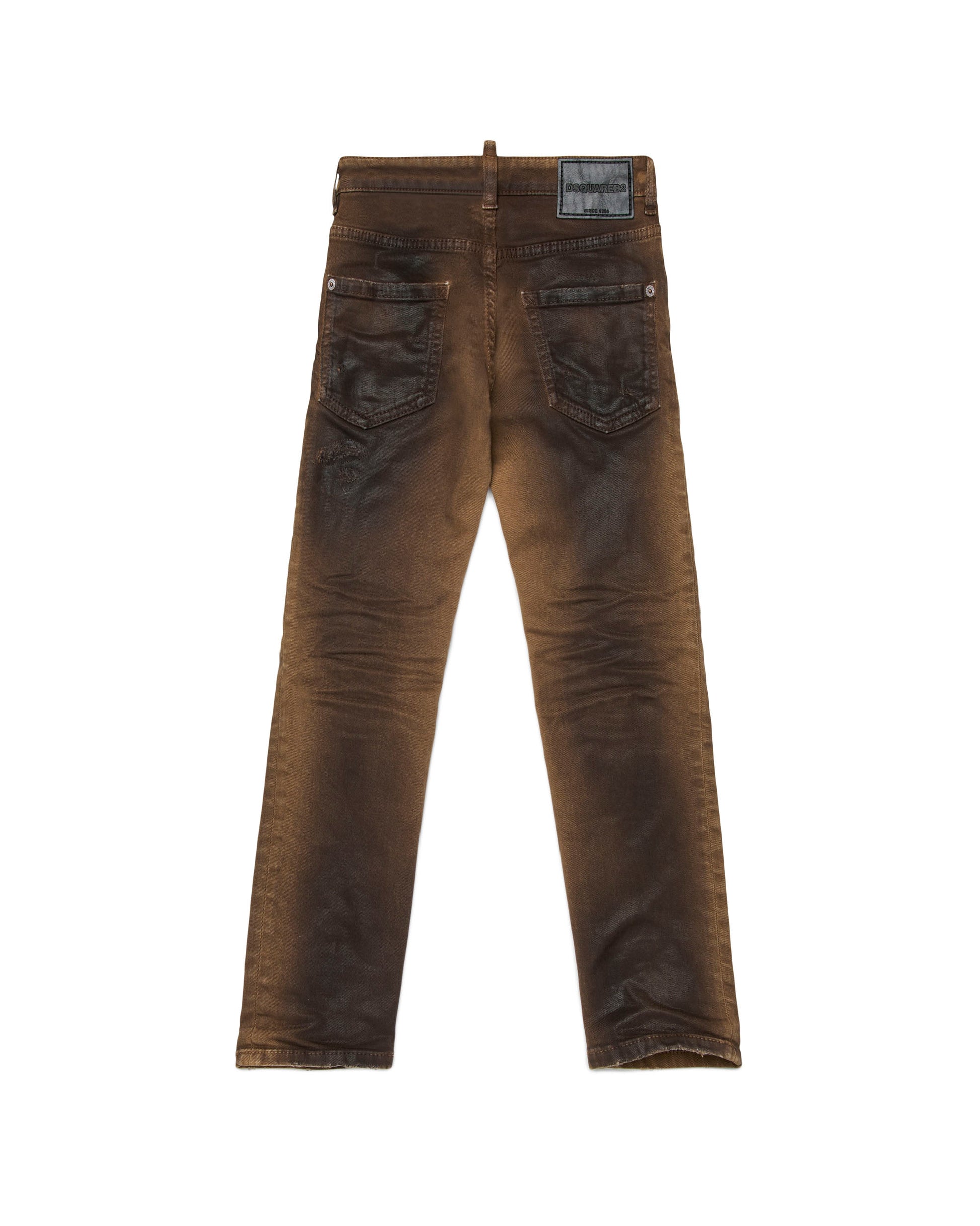 Dsquared2 Kids Jeans Slim Fit Marrone per Bambini