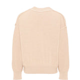 Palm Angels Kids Maglione Beige Unisex con Logo a Contrasto per Bambini